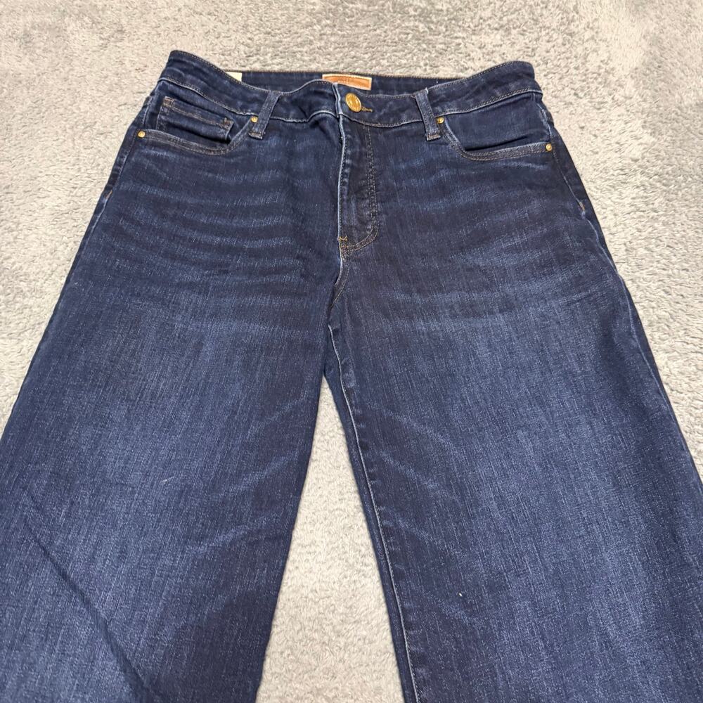 Kut From The Kloth Meg Fab Ab Wide Leg Crop Jeans Womens 10 Cuff Dark - Picture 2 of 11